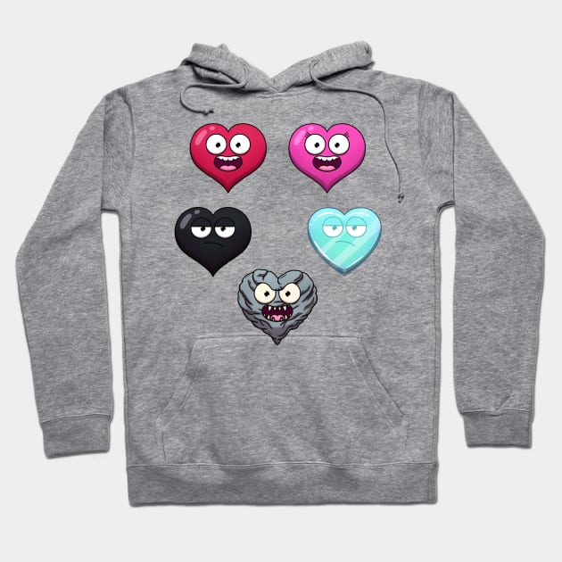 Types Of Hearts Hoodie by TheMaskedTooner